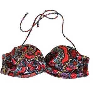 Victoria's Secret multicolor paisley print swimwear Bikini top sz; 36B